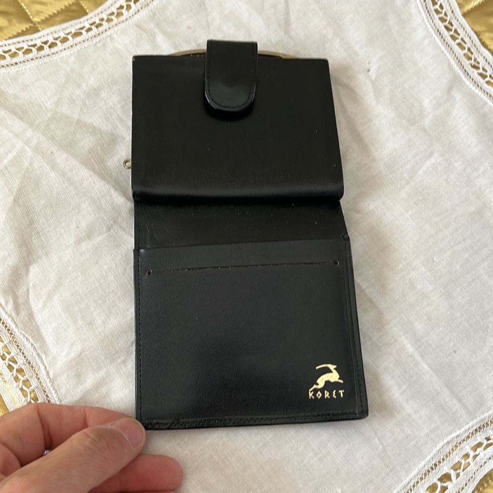 Vintage Koret wallet black leather ladies